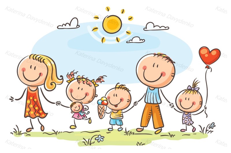 happy-family-with-three-children-walking-outdoors