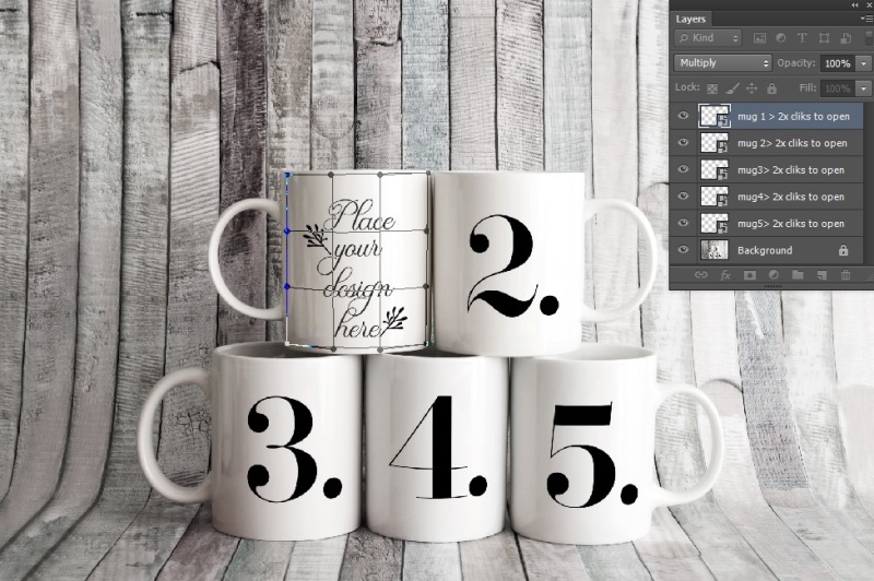 5-white-coffee-mug-mockups-five-cup-mockup-stock-photo