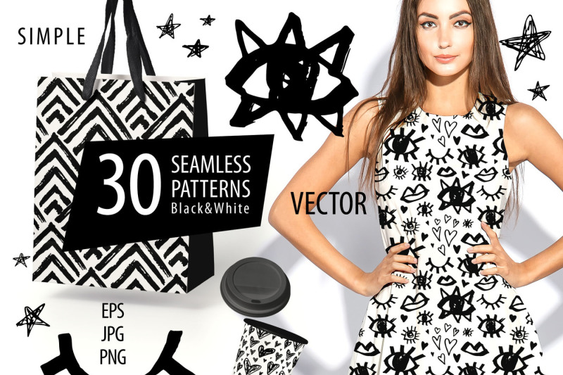 black-and-white-patterns-collection