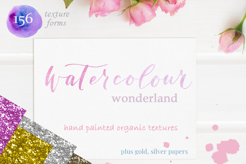 watercolour-texture-kit-and-13-seamless-gold-silver-papers-collection