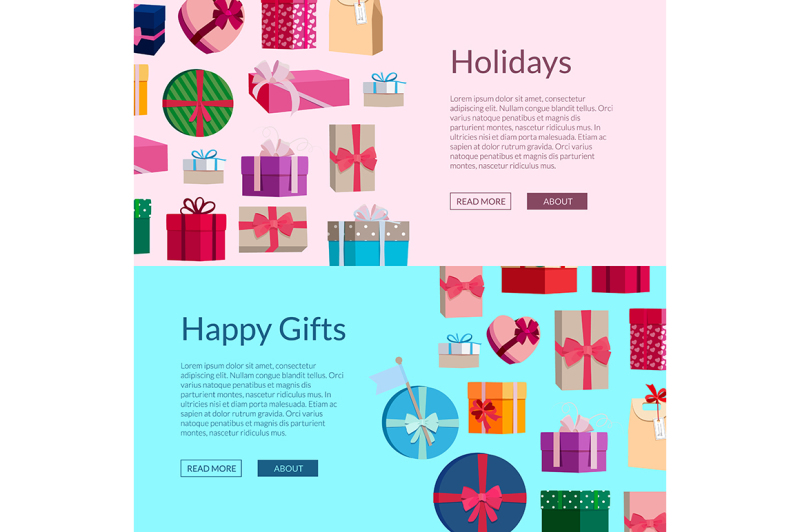 vector-banners-with-a-lot-of-gift-boxes-or-packages