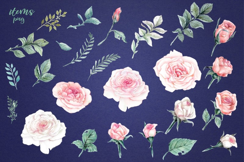 delicate-roses-watercolor-clip-art