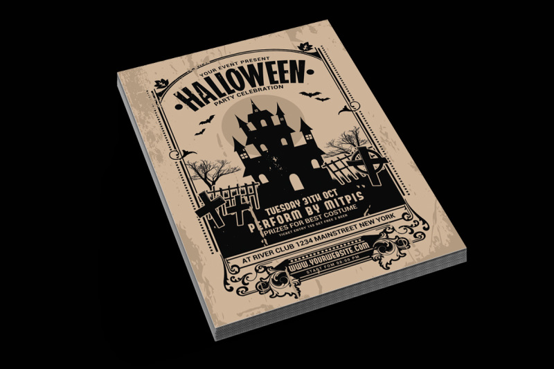 halloween-party-vintage-flyer