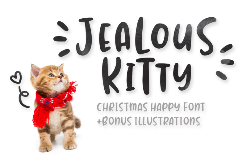 jealous-kitty-christmas-happy-font