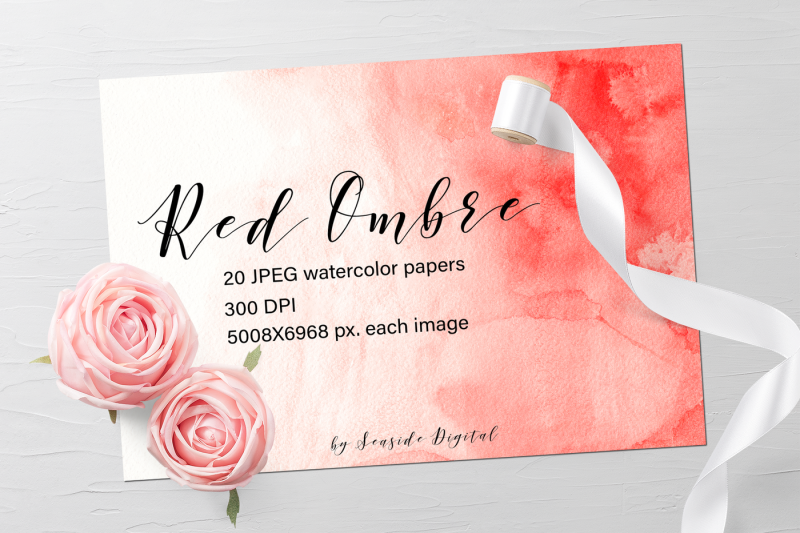 watercolor-ombre-paper-red