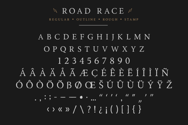 road-race-font-family-extras