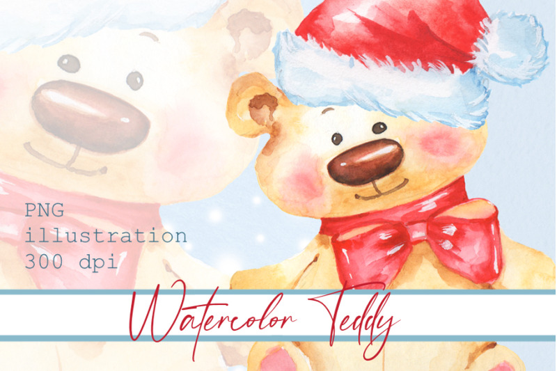 christmas-teddy-bear-watercolor-png-sublimation