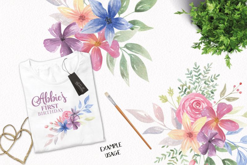 pretty-watercolor-florals-pink-purple-floral-clipart-bouquets-wedding