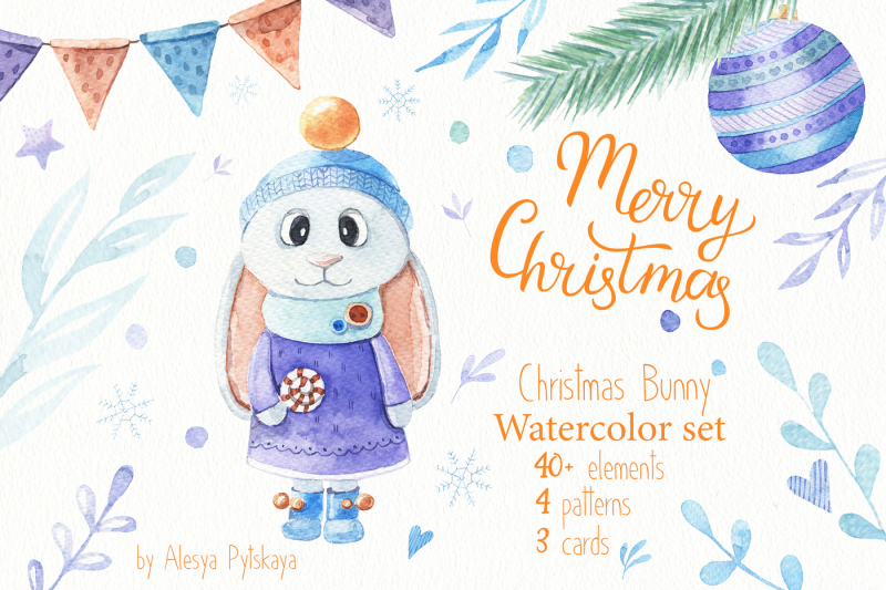 christmas-bunny-watercolor-set