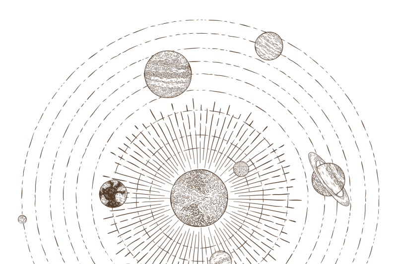 solar-system-planets-orbits-hand-drawn-sketch-planet-earth-orbit-arou