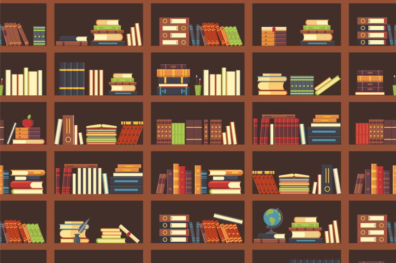 books-in-bookcase-seamless-pattern-school-book-science-textbook-and