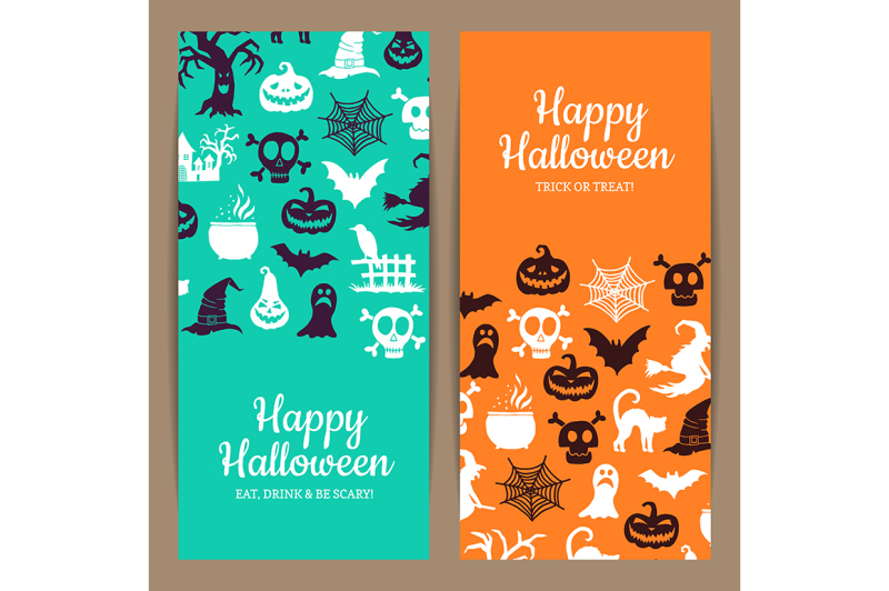 vector-halloween-thin-card-or-flyer-templates-with-witches-pumpkins