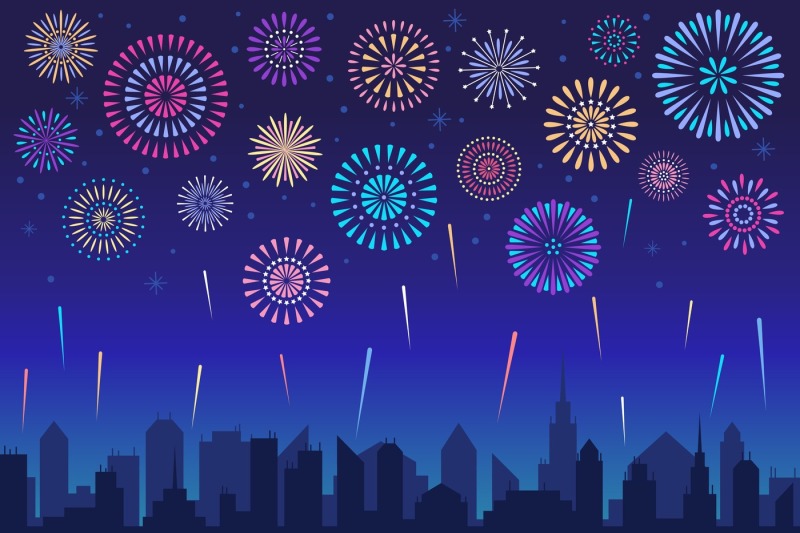night-city-fireworks-holiday-celebration-firework-celebrated-festive