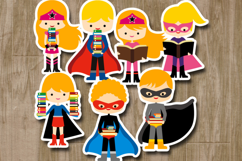 superhero-holding-books-blond-kids