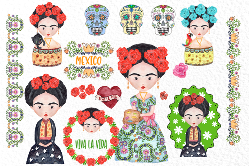 frida-kahlo-clipart-mexican-clipart