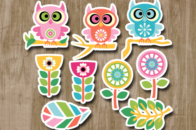 owls-and-spring-flowers-pastel-colors