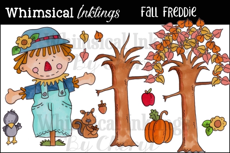 fall-freddie-scarecrow-clipart-collection