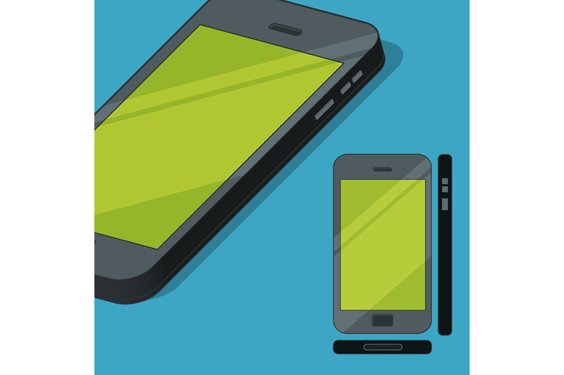 flat-style-mobile-phone-concept-illustration