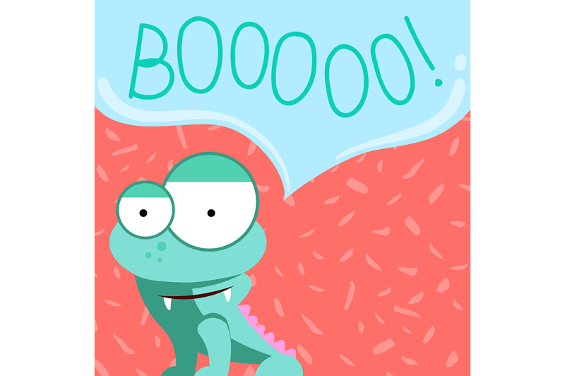 vector-cute-cartoon-screaming-monster-with-speech-bubble