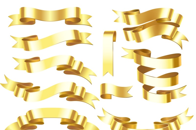 gold-ribbon-banner-golden-award-or-celebration-horizontal-ribbons-wit