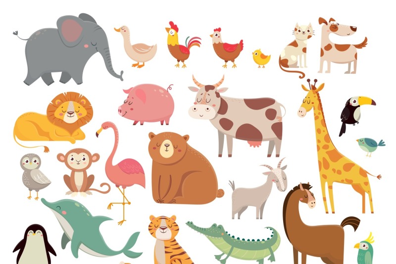 cartoon-animals-cute-elephant-and-lion-giraffe-and-crocodile-cow-an