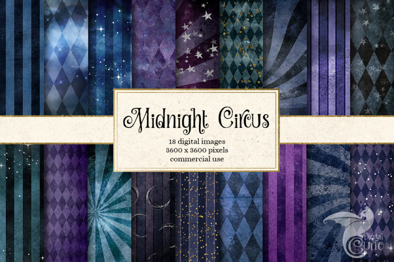 midnight-circus-digital-paper