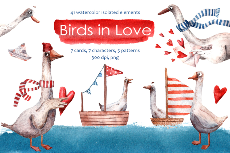 birds-in-love-watercolor-clip-art-set