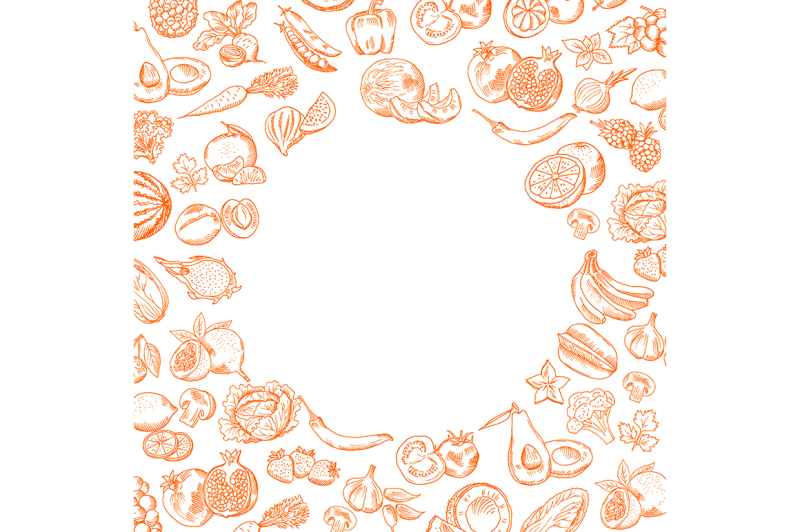 vector-handdrawn-doodle-fruits-and-vegetables-set