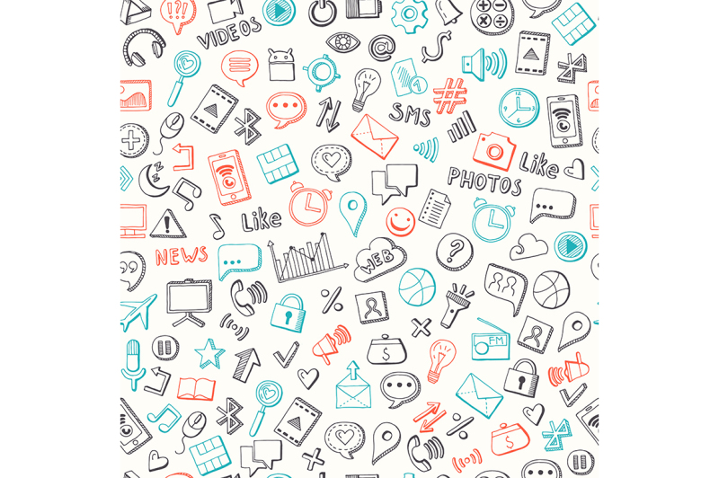 vector-pattern-background-with-social-media-hand-drawn-elements