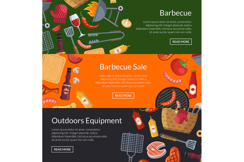 vector-horizontal-banner-templates-for-barbecue-or-grill-cooking
