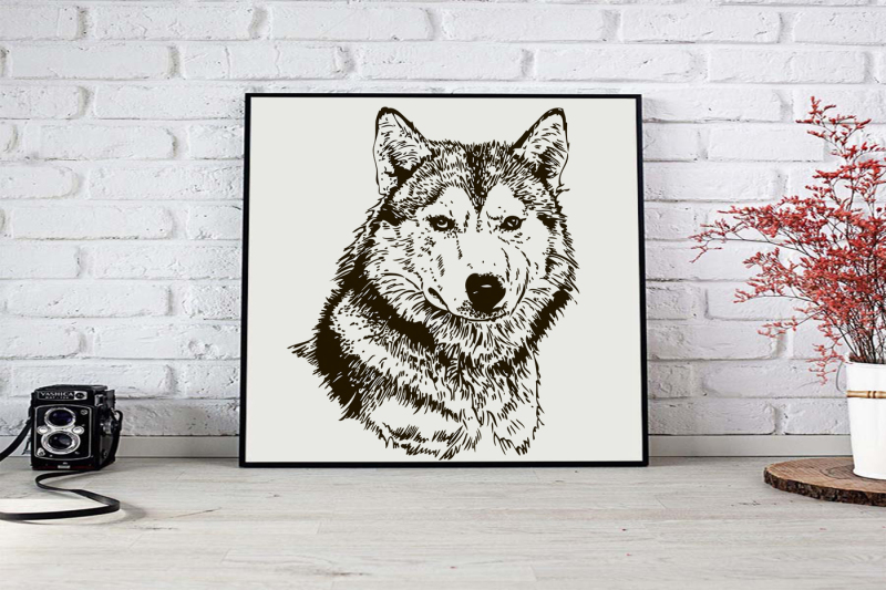 wolf-head-hand-drawn-vector