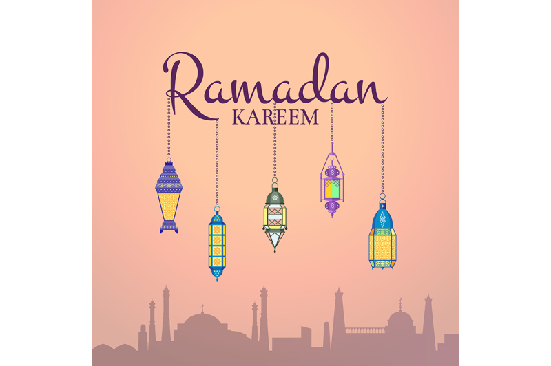 vector-ramadan-illustration-with-lanterns-hanging-on-ramadan