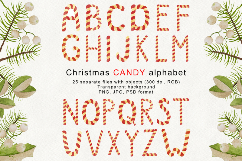 candy-watercolor-alphabet