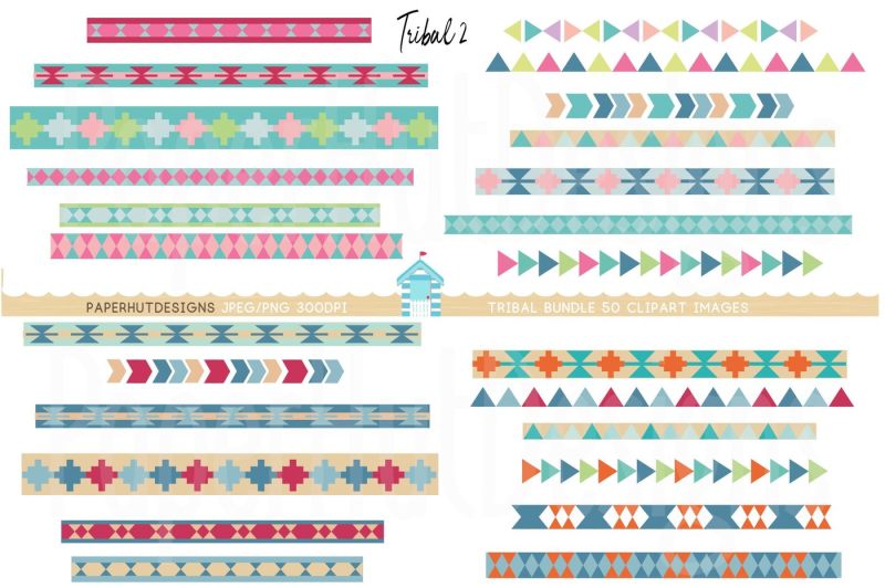 tribal-borders-and-tribal-arrows-clipart-bundle
