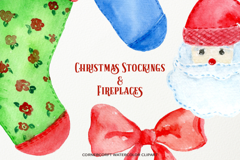 watercolor-christmas-stockings-and-fireplaces-clipart
