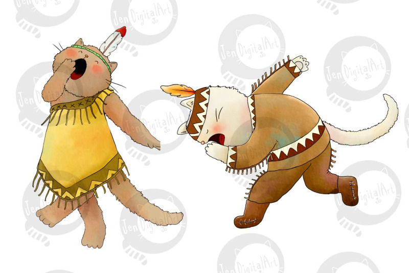 native-indian-cats-clip-art-7-png-jpeg-illustrations