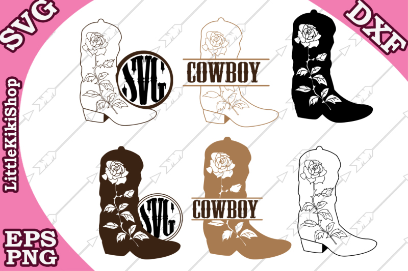 cowboy-boots-svg-cowboy-monogram-western-svg