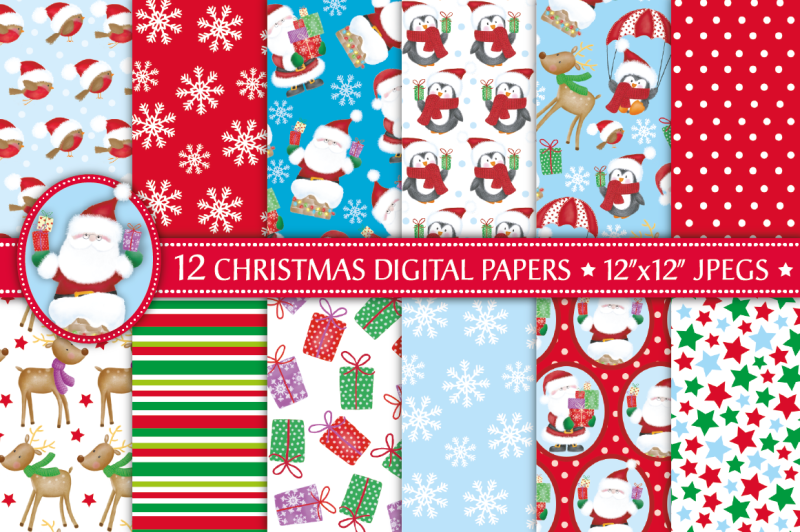 christmas-digital-papers-christmas-patterns-santa
