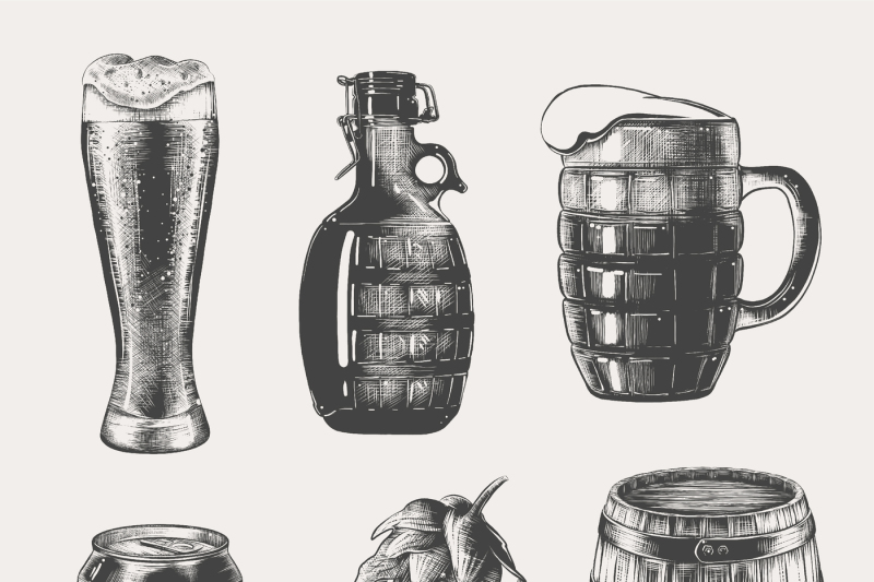 beer-menu-sketches-collection