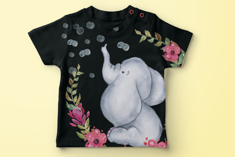 cute-elephants-clipart-watercolour-animals-baby-shower