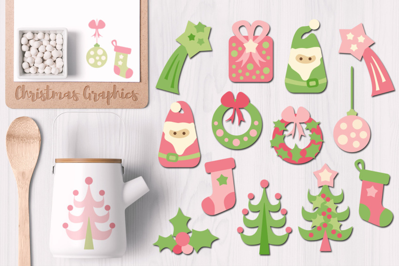 cute-christmas-graphics-pink-lime-green