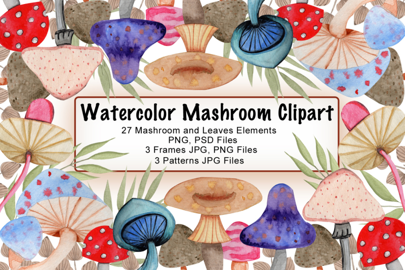 watercolor-mushroom-collection