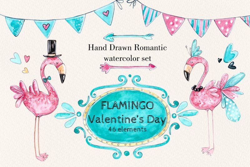 flamingo-romantic-set-4-frames