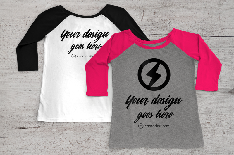 Free Raglan Tee | Mock Up (PSD Mockups)