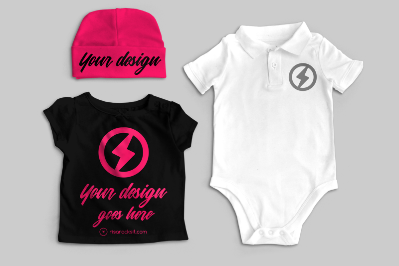 Free Baby Clothes | Mock Up (PSD Mockups)