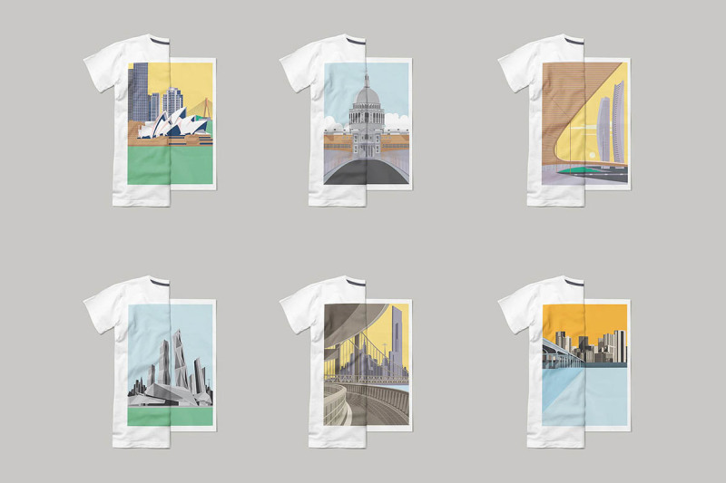 architecture-poster-t-shirt-set