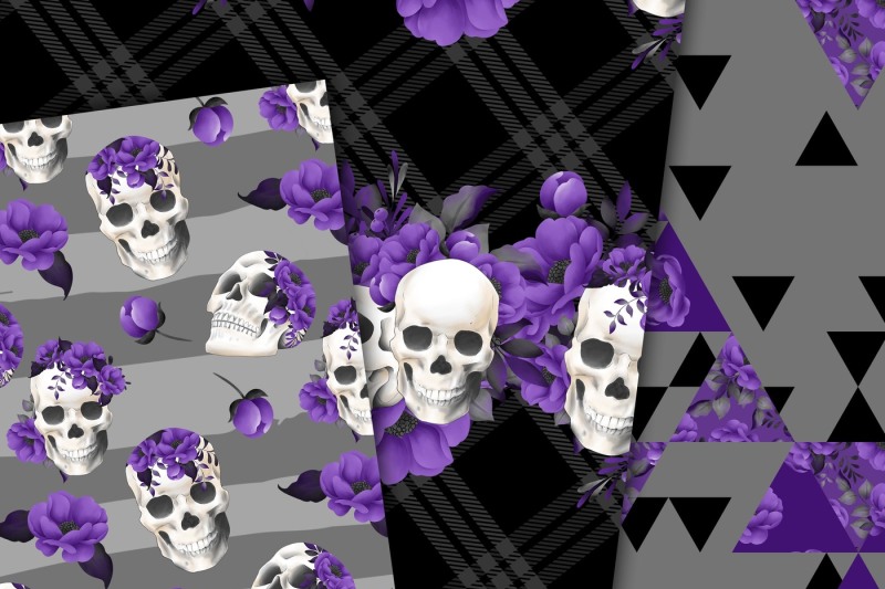 skulls-and-flowers-paper