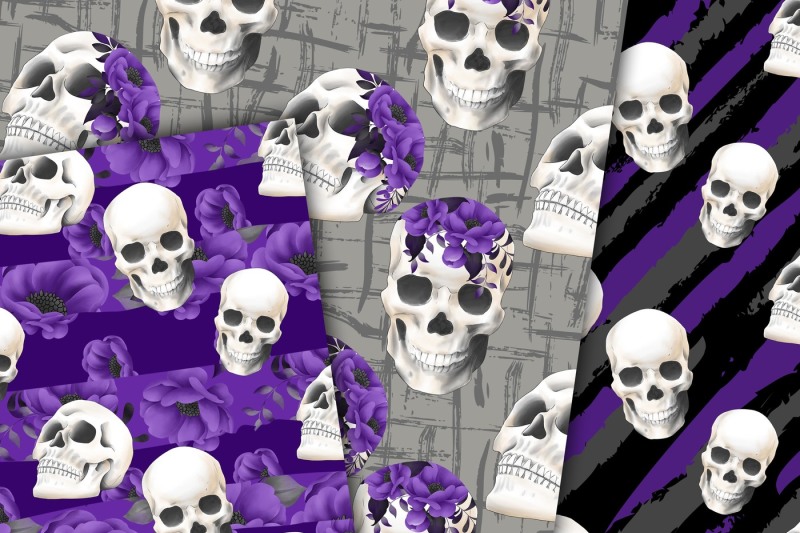 skulls-and-flowers-paper