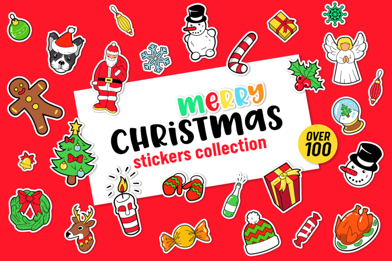 merry-christmas-stickers-collection