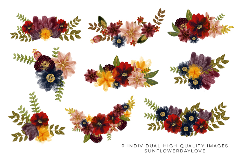 burgundy-floral-arrangements-clip-art